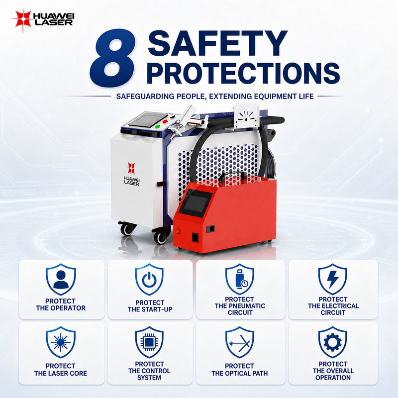 Handheld Fiber Laser Welding Machine with 8 Safety Protections