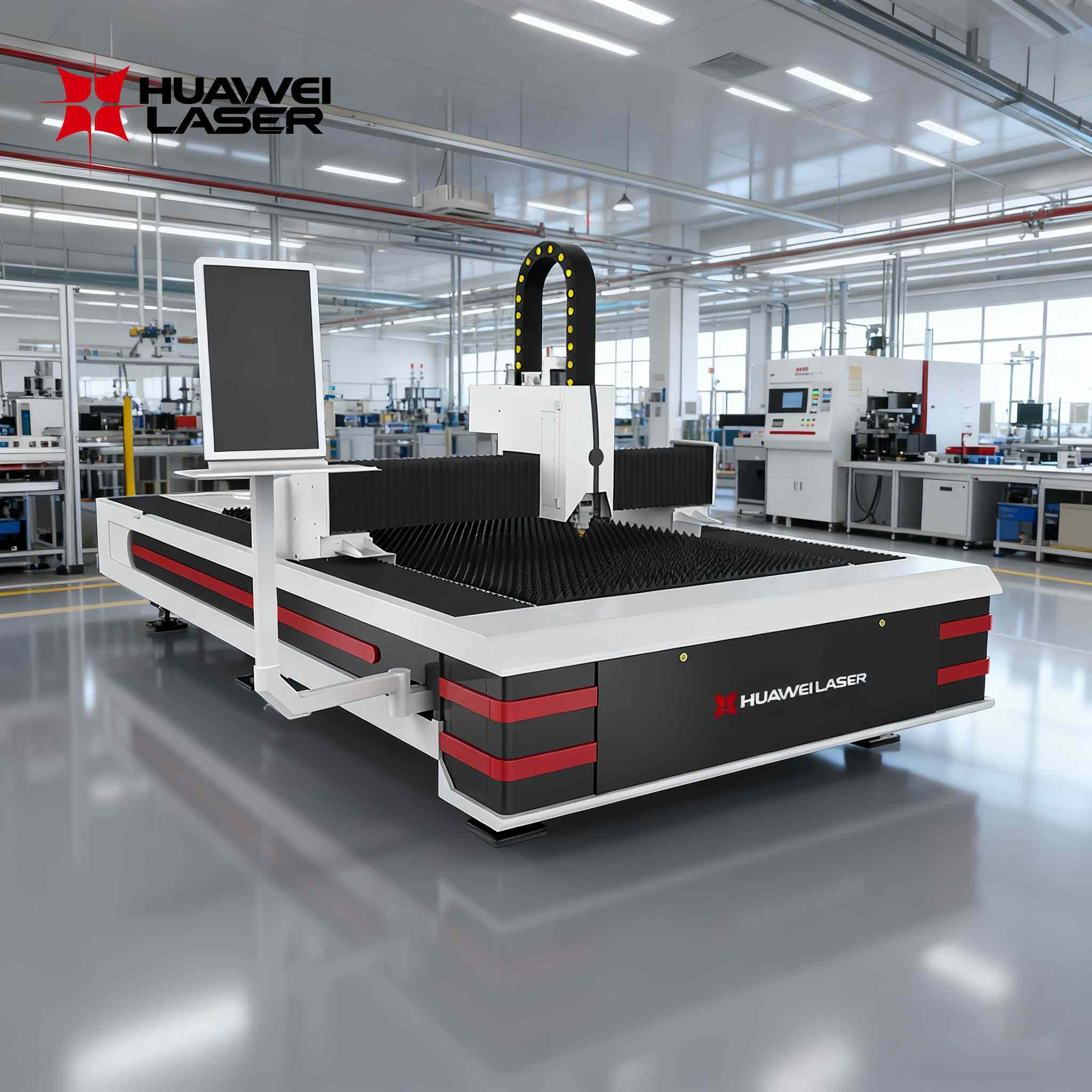 High Precision Fiber Laser Cutter for Carbon Steel and Aluminum Fabrication